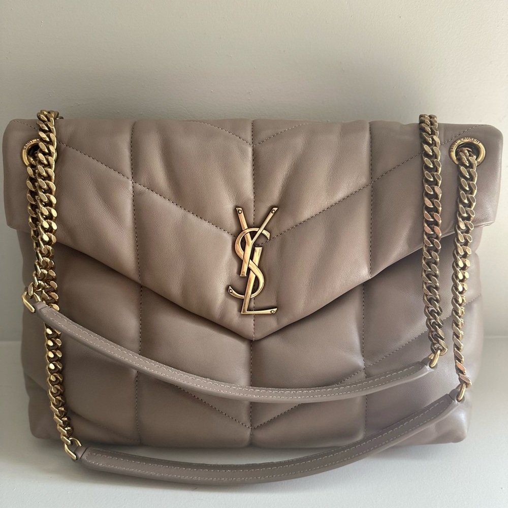 Saint Laurent (YSL) Medium Lou Puffer Bag in Quilted Leather